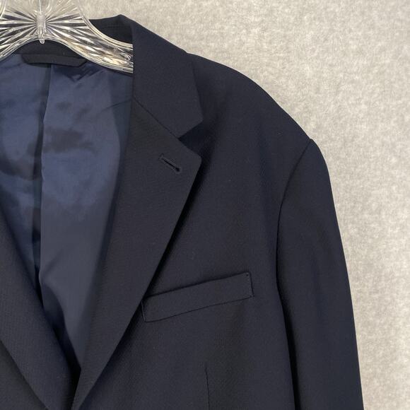 💙 Armani Exchange Mens 40 Navy Blazer New Poly Viscose Blend 💙 - Picture 5 of 12